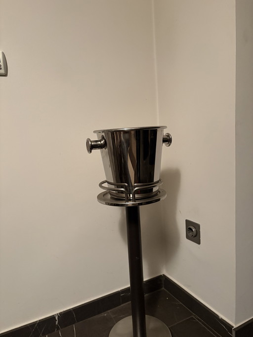 Alessi Champagne & Sparkling Wine Cooler with Stand - Italian Design Classic in Stainless Steel