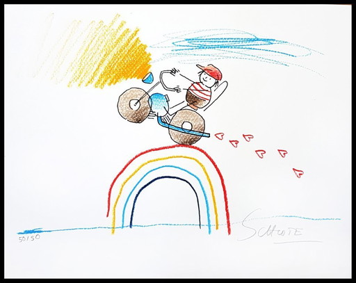 Schlote, Wilhelm - The Love-Bike - Handsigned - Giclee