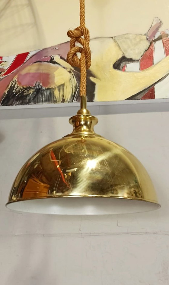 Image 1 of Vintage gouden hanglamp