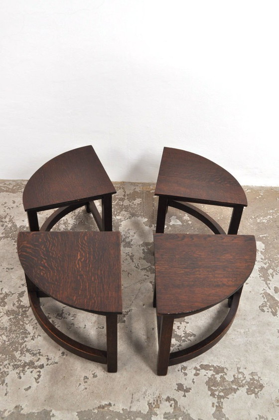 Image 1 of Tables basses deux-en-un en chêne, années 1920