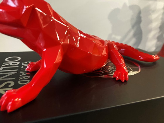 Image 1 of Crocodile CROCO Spirit Red edition by Richard Orlinski, new 2024
