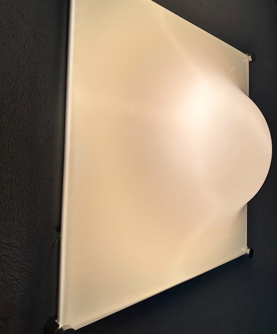 Vintage Martinelli Luce Wall or Ceiling Lamp, Wall lights, Metal, Plexiglass, Silver (photo 5 of 10)