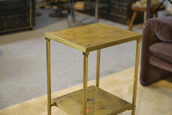 Neoklassisches Couchtisch-Set mit 2 Beistelltischen, Spiegelglas, 1980er Jahre. – Couchtische, Kristall (photo 10 of 13)