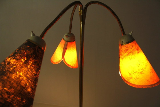 Image 1 of Italienische Stehlampe aus Messing mit drei Leuchten, 1960er Jahre