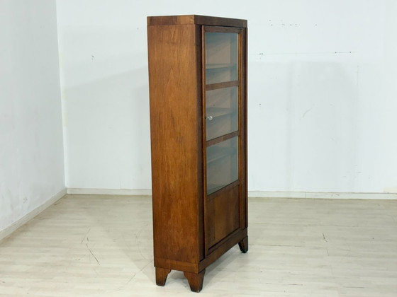 Image 1 of Elegant vintage bookcase made of solid wood / Art Deco