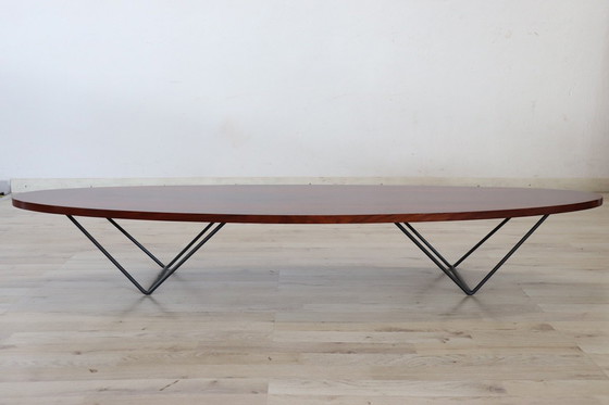 Image 1 of Oval Long Coffee Table, Italian Design 1960s