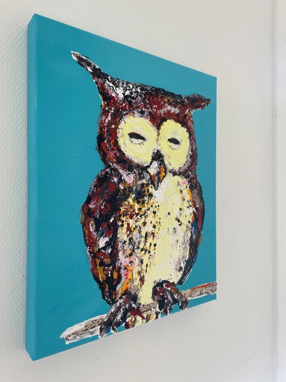Image 1 of Painting of a little owl