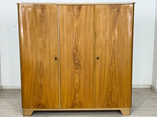 Mid Century Armoire à linge Armoire à vêtements 3 portes Vintage