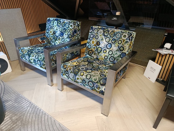 Very unique armchairs not for sale anywhere!, hand gemaakt uniek, rvs, Silver (photo 2 of 5)