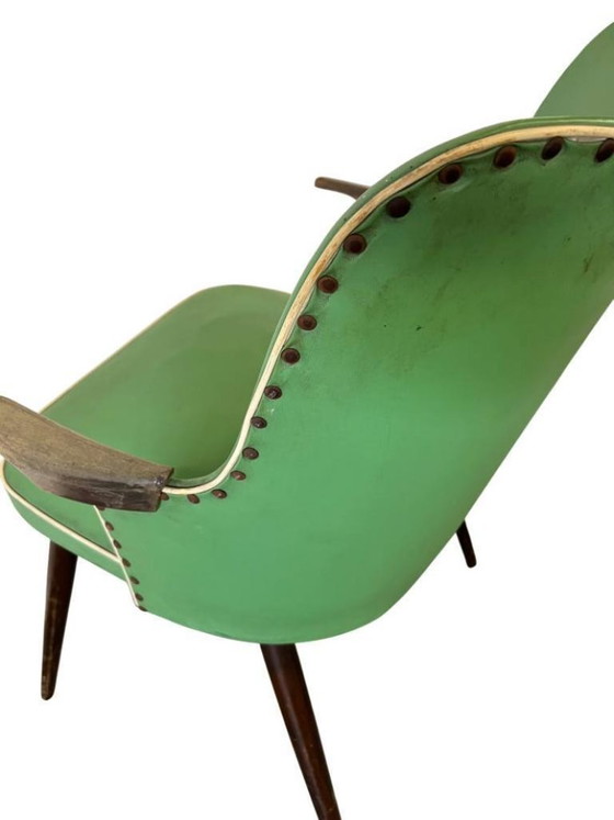 Image 1 of chaise rockabilly verte vintage