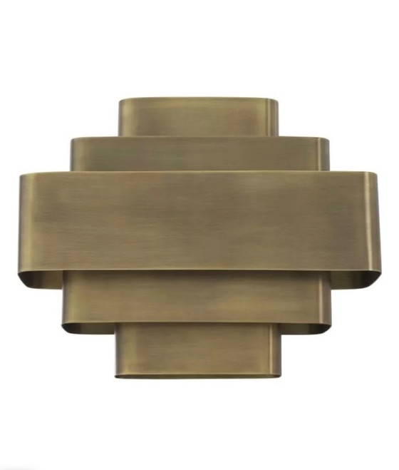 Image 1 of Applique Eichholtz Pegaso, 2 pièces, Art Déco, laiton vintage/laiton brossé