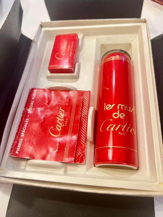 Original Vintage Cartier Gold-Plated Lighter with Trinity Band from 1983, with Certificate, Original Box, (photo 9 of 10)