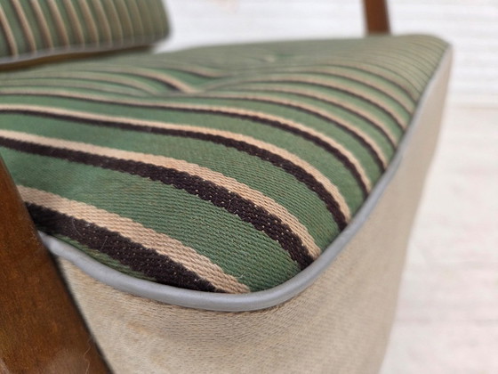 Dänischer Sessel aus den 1960er Jahren, Möbelwolle, Buchenholz – Wood, Wool (photo 5 of 17)