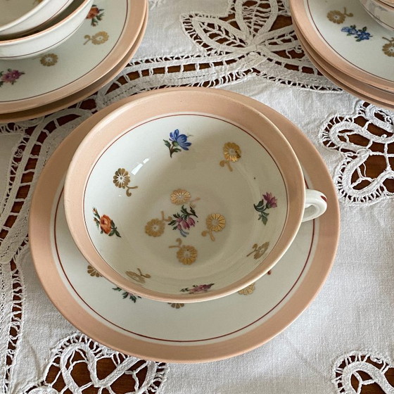 Image 1 of 6 tazze antiche in porcellana di Limoges per caffè, tè e cioccolata