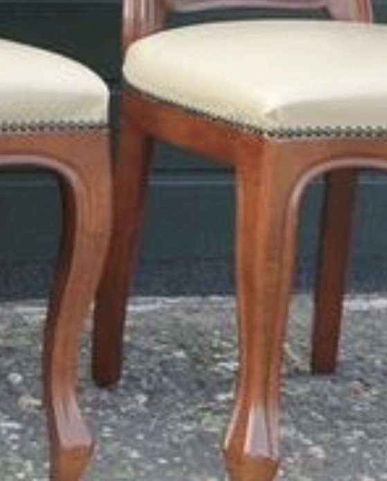 4 Baroque Dining Chairs Leather – Wood (photo 5 of 5)