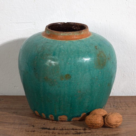 Antieke turquoise groene vaas (ca. 1820) #44 – Vazen (photo 5 of 34)