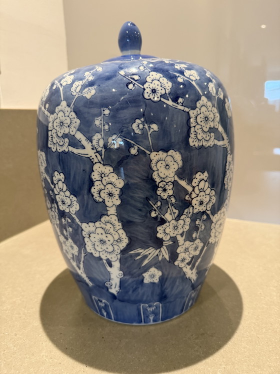 Vaso con Coperchio in Porcellana Blu e Bianco / Vaso da Zenzero – Vasi, Porcelain (photo 2 of 6)