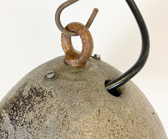 Image 1 of Lampada a sospensione industriale in smalto nero, anni '30