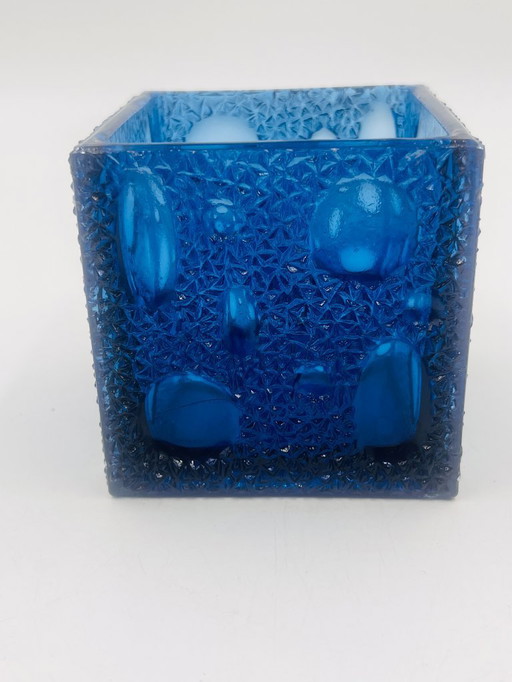 Photophore cubique en verre 