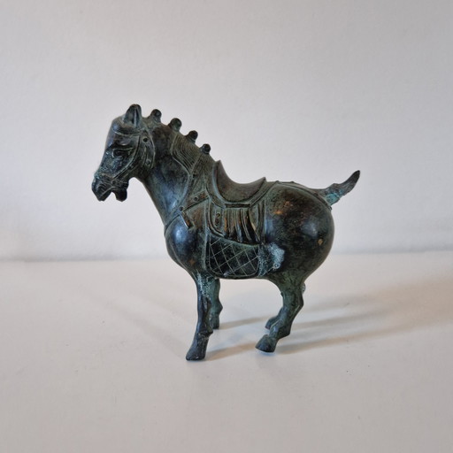 Oud beeld uit de 20ste eeuw brons paard