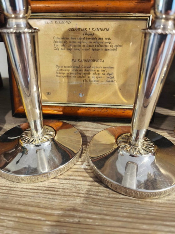 Image 1 of Silver Candlesticks, Pair.