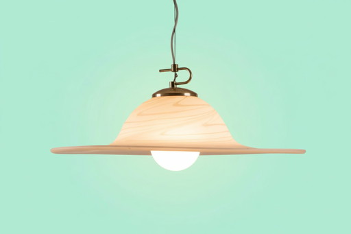 Space Age Murano Large Glass Pendant Lamp