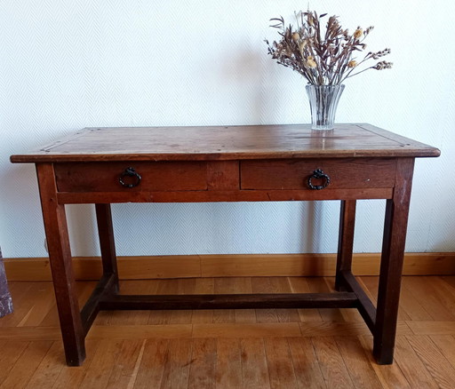 Rustic Farm Or Office Table Circa 1920