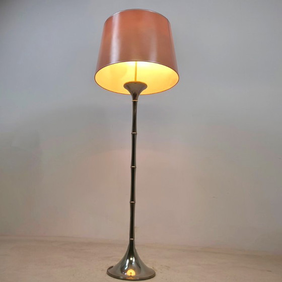 Ingo Maurer ML1F Lampadaire Bambou Années 60 Mid Century Chrome (photo 5 of 7)