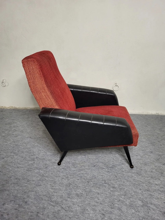 Armchair years 50-60 skaï – Skai, Vintage (photo 4 of 10)