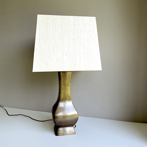 Image 1 of Lampe de table vintage . Laiton . Reim Interline Fuchs Gilching . MCM .