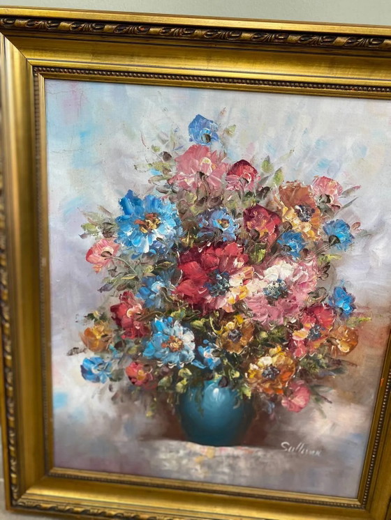 Dipinto a olio su tela bouquet – Sullivan, Dipinti e disegni, Legno (photo 15 of 15)