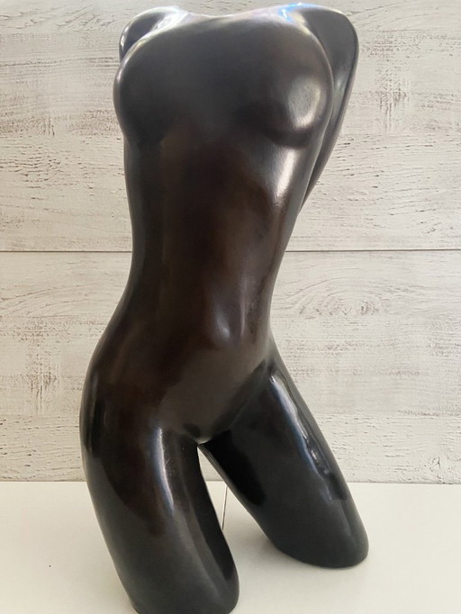 Bronzen Antiek Beeldhouwwerk Gesigneerd S. Dali Ontwerp vrouwelijk lichaam