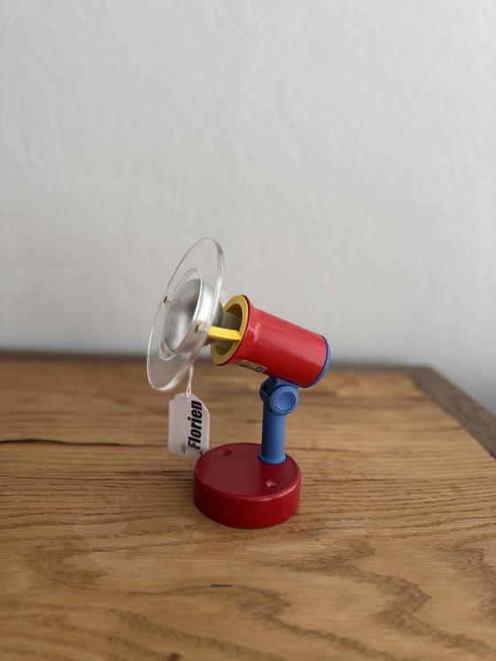 Image 1 of Vintage spotlight by Massive for IKEA in yellow/blue/red 80s.