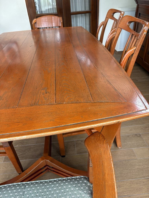 Schuitema Art Nouveau Dining Table With 6 Chairs