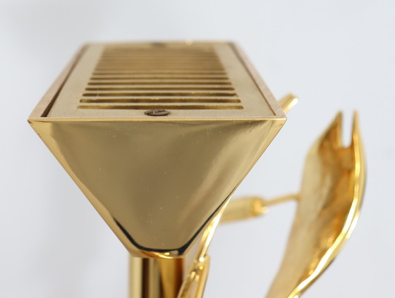 Image 1 of Hollywood Regency vloerlamp/vloerlamp met vogelfiguren van Lanciotto Galeotti, L'Originale, Italië, jaren 1980