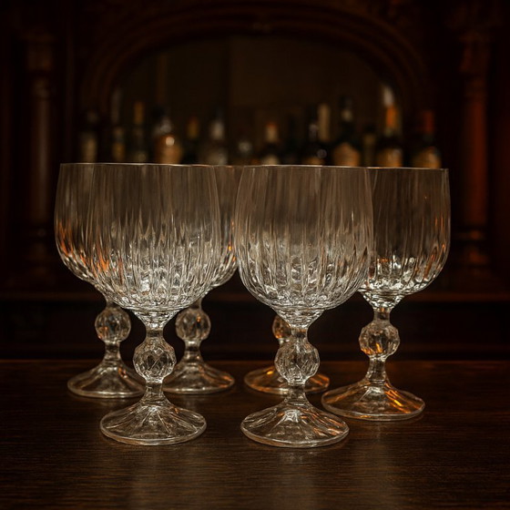 Image 1 of Calici da vino vintage in cristallo di Boemia, set da 6