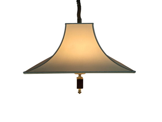 Image 1 of Herda Amsterdam - Trekpendel Hanglamp - Messing - Hollywood Regency Stijl - 70'S