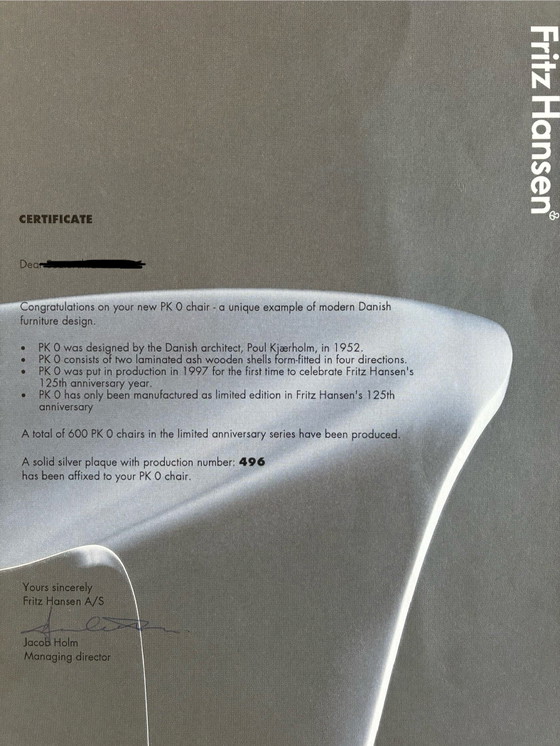 PK 0 Stoel van Fritz Hansen 1997 – Kuipstoelen, Wood (photo 6 of 6)