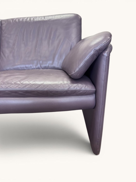 Leolux Bora Bora 2-Seater Sofa in Purple Brown Leather (photo 4 of 8)