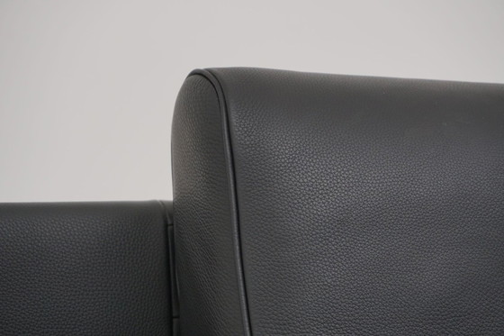 Image 1 of Rolf Benz 6500 Set Bankstel 2x Tweezitsbank Leer Zwart