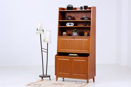 Vintage shelf 60s | Mid - Century bookshelf retro wood storage #05-59
