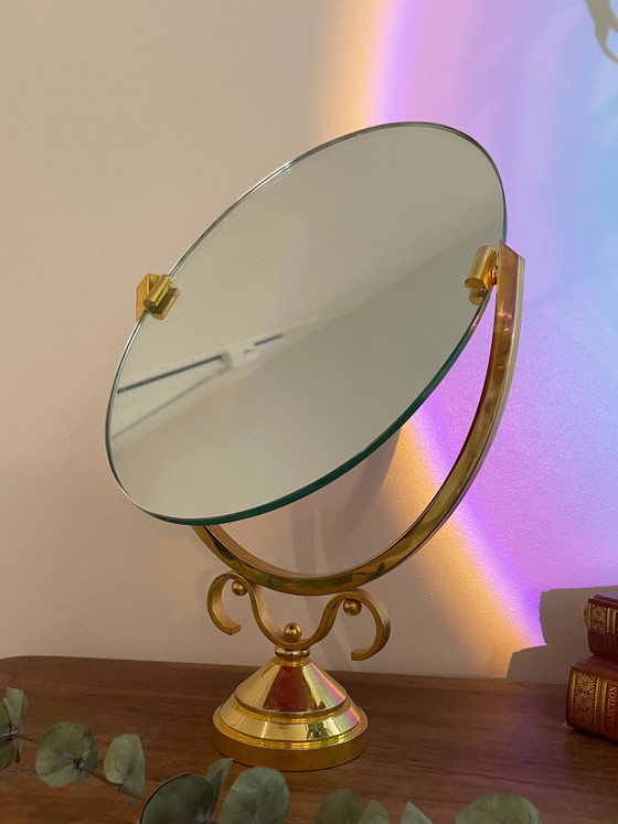 Vintage vergulde Cheval Spiegel (photo 2 of 4)