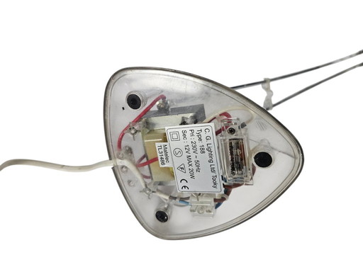 C.G. Lighting Ltd – Teleskop-Tischleuchte – transparenter Kunststoff – 90er Jahre