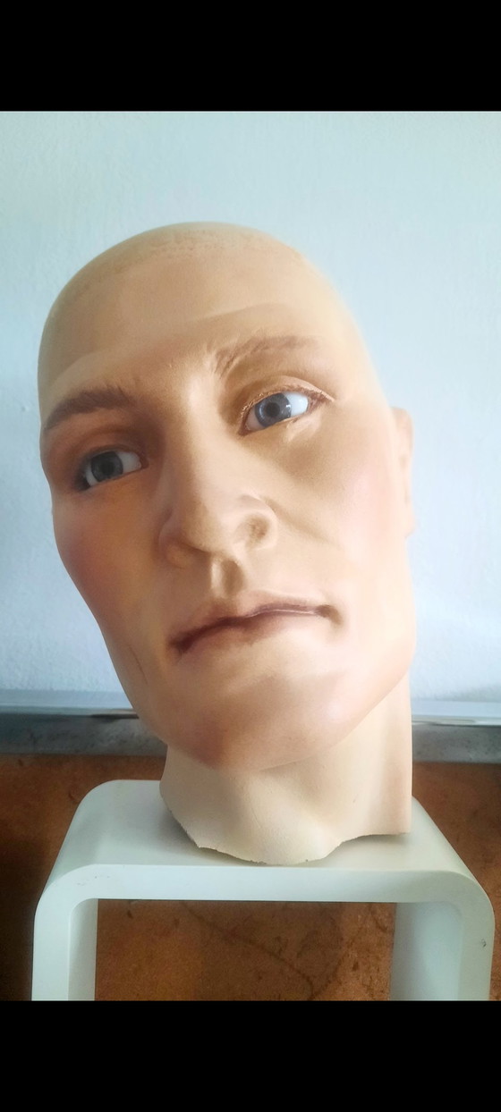 Image 1 of Unique Vintage  Mannequen head with glass eyes
