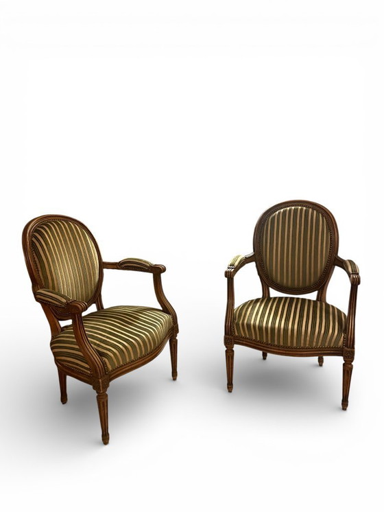 Image 1 of Paar Bergère-Sessel im Louis XVI-Stil