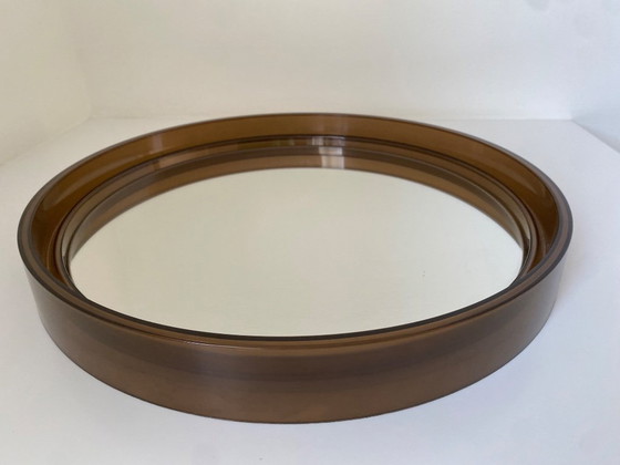 Image 1 of Mid-Century GILAC Smoked Acryl Wandspiegel Vintage - France - 1970s