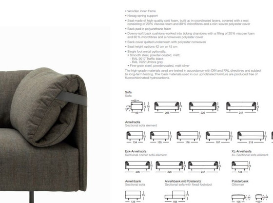 Canapé 4 places Rolf Benz Alma – Canapés 3 places, Textile (photo 10 of 10)