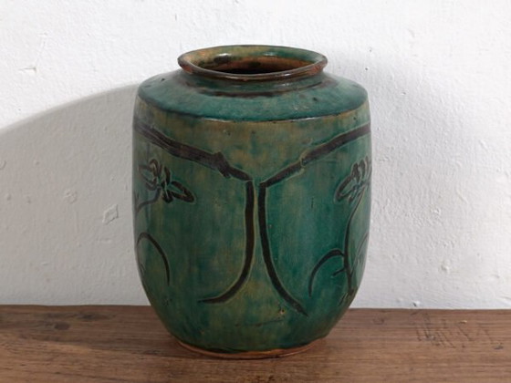 Jarrón asiático antiguo con detalles florales (c.1820) #14 – Jarrones (photo 36 of 40)