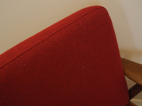 Image 1 of Canapé rouge CIGAR, design danois, années 1960, designer : Hans J. Wegner, fabricant : Getama