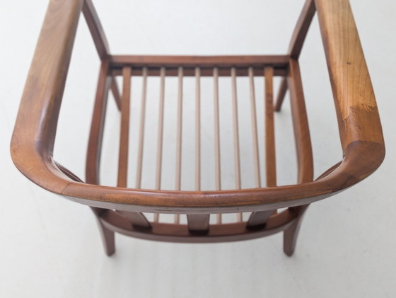 Image 1 of Poltrone in legno di ciliegio Wilhelm Knoll di metà secolo, Germania, anni '60